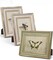 5x7 Picture Frame White Green Gold Set of 3, Vintage Antique Retro Photo Frame Desk(White&Green)7"L x 5"W